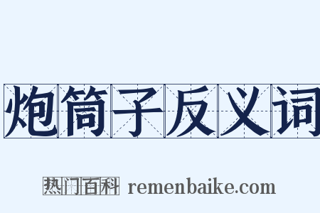 炮筒子反义词是什么意思的图片